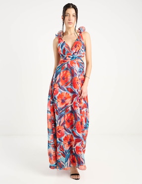 Vestido maxi fiesta Rue de la Paix escote espalda abierta