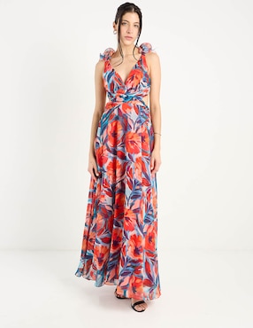 Vestido maxi fiesta Rue de la Paix escote espalda abierta