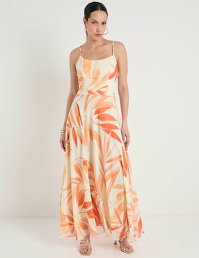 Vestido maxi de fiesta Rue de la Paix escote medio