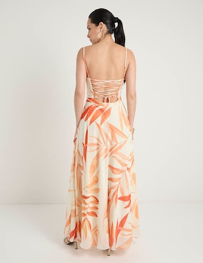 Vestido maxi de fiesta Rue de la Paix escote medio