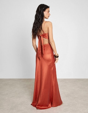 Vestido maxi de fiesta Trucco escote cuadrado