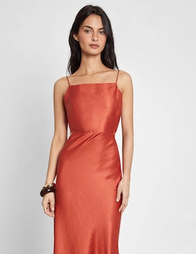 Vestido maxi de fiesta Trucco escote cuadrado