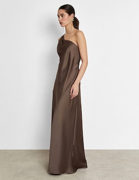 Vestido maxi de fiesta Trucco escote asimétrico
