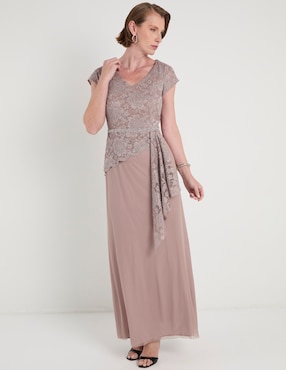 Vestido largo de fiesta Damaia Atelier escote v