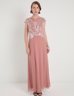 Vestido largo de fiesta Damaia Atelier escote profundo