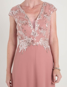 Vestido largo de fiesta Damaia Atelier escote profundo