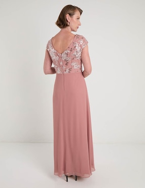 Vestido largo de fiesta Damaia Atelier escote profundo
