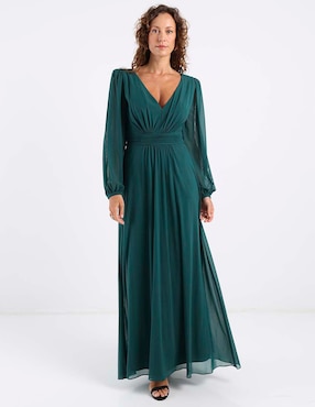 Vestido largo de fiesta Damaia Atelier escote V