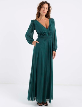 Vestido largo de fiesta Damaia Atelier escote V