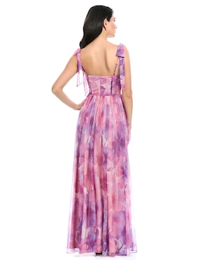 Vestido largo de fiesta Eva Brazzi escote corazón para mujer