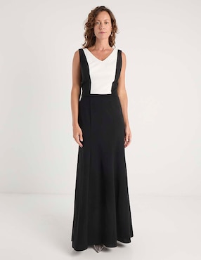 Vestido largo fiesta Damaia Atelier escote V