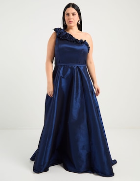 Vestido maxi de fiesta Ema Valdemossa Curvy espalda cruzada