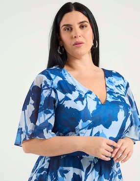 Vestido maxi de fiesta Ema Valdemossa Curvy escote V