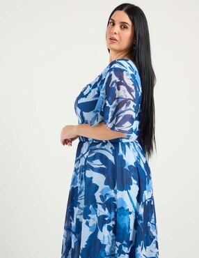 Vestido maxi de fiesta Ema Valdemossa Curvy escote V