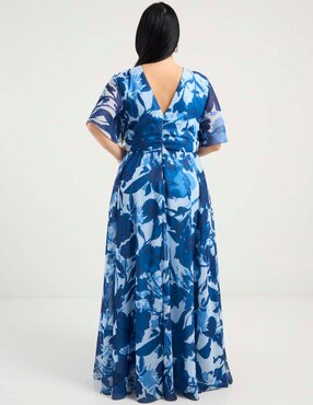 Vestido maxi de fiesta Ema Valdemossa Curvy escote V