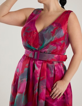 Vestido maxi de fiesta Ema Valdemossa Curvy escote V