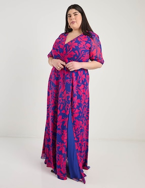 Vestido maxi de fiesta Ema Valdemossa Curvy escote V