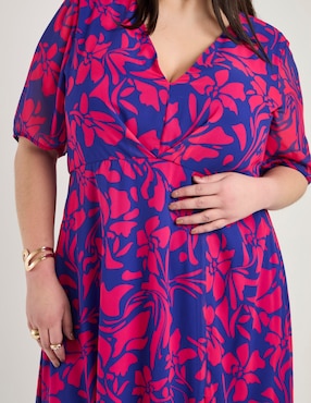 Vestido maxi de fiesta Ema Valdemossa Curvy escote V