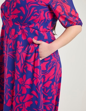 Vestido maxi de fiesta Ema Valdemossa Curvy escote V