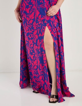 Vestido maxi de fiesta Ema Valdemossa Curvy escote V