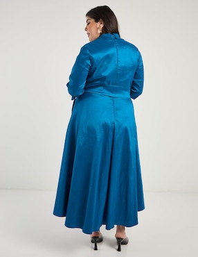 Vestido crop de fiesta Ema Valdemossa Curvy escote V