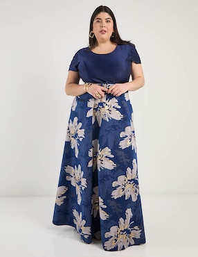 Vestido maxi de fiesta Ema Valdemossa Curvy escote redondo