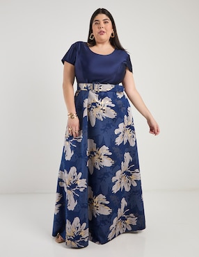 Vestido maxi de fiesta Ema Valdemossa Curvy escote redondo