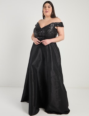 Vestido maxi fiesta Ema Valdemossa Curvy escote v