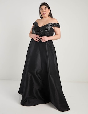 Vestido maxi fiesta Ema Valdemossa Curvy escote v