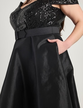 Vestido maxi fiesta Ema Valdemossa Curvy escote v