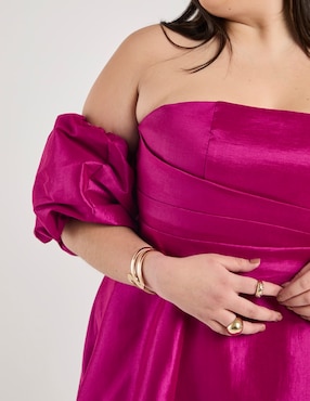 Vestido maxi de fiesta The Pattern escote bardot