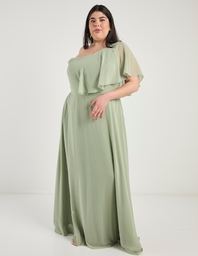 Vestido maxi de fiesta The Pattern espalda cruzada