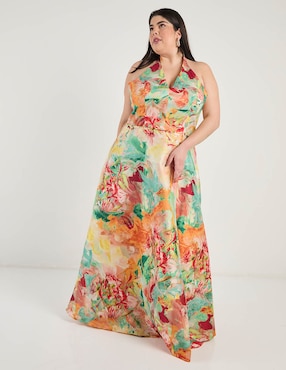 Vestido largo fiesta The Pattern espalda abierta