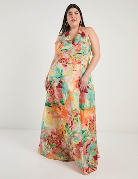 Vestido largo fiesta The Pattern espalda abierta