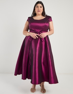 Vestido crop de fiesta Ema Valdemossa Curvy escote redondo