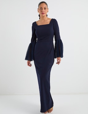 Vestido largo de fiesta Damaia Atelier escote cuadrado