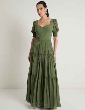 Vestido maxi de fiesta Rue de la Paix escote corazón