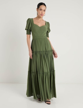 Vestido maxi de fiesta Rue de la Paix escote corazón