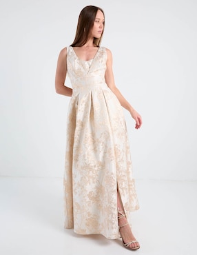 Vestido maxi de fiesta Rue de la Paix escote medio