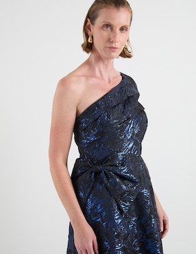 Vestido maxi de fiesta Damaia Atelier escote asimétrico
