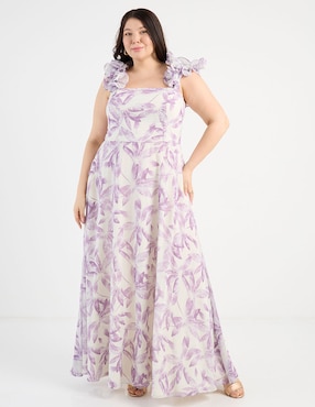 Vestido maxi de fiesta The Pattern escote cuadrado