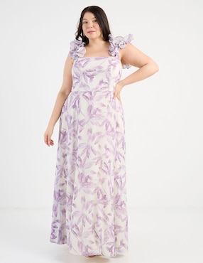 Vestido maxi de fiesta The Pattern escote cuadrado