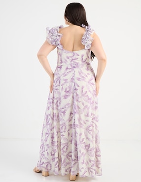 Vestido maxi de fiesta The Pattern escote cuadrado