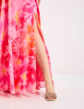 Vestido maxi fiesta The Pattern escote V