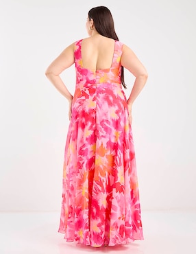 Vestido maxi fiesta The Pattern escote V