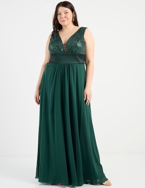 Vestido maxi fiesta The Pattern escote V