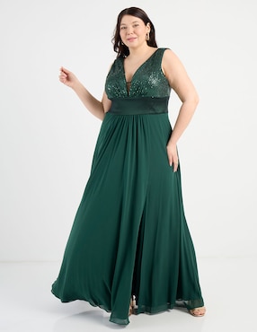 Vestido maxi fiesta The Pattern escote V