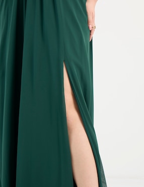 Vestido maxi fiesta The Pattern escote V