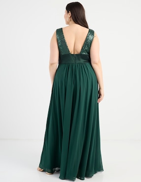 Vestido maxi fiesta The Pattern escote V
