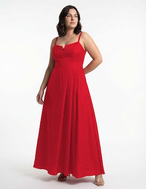 Vestido maxi de fiesta The Pattern escote corazón